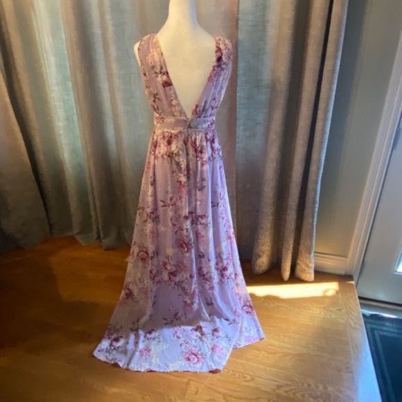 New! Lulu's Garden Meandering Maxi Dress Lavender Floral NWT 21851 - Picture 10 of 16